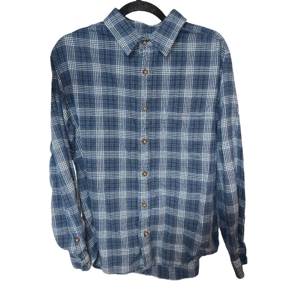 Woolrich Bluestone Plaid Button Down Shirt Men’s XL